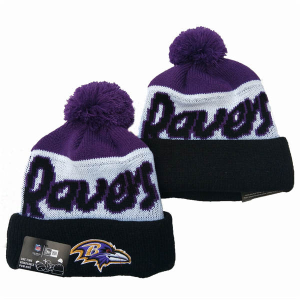 Baltimore Ravens Knit Hats 012